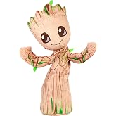 Mattel Marvel Plush, Dancing Groot English-Speaking Soft Toy, 13 Inches Tall with Sound, Phrases, Music &amp; Dance Moves