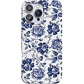 Casely iPhone 16 Pro Case | Rose to Fame | Blue & White Floral | Compatible with MagSafe | Classic Ultra Slim Design