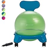 Gaiam Kids Balance Ball Chair - Classic Children's Stability Ball Chair, Child Classroom Desk Seating