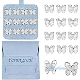 Yesongreat Pearl Veils Weights, 12 Pairs of Double-Sided Bridal Veil Weights Bridal Accessories Gift for Outdoor Weddings