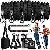 Resistance Bands, Exercise Bands, Resistance Bands for Working Out, Pull Up Assistance Bands, Work Out Bands with Handles for Men and Women Fitness, Strength Training Equipment