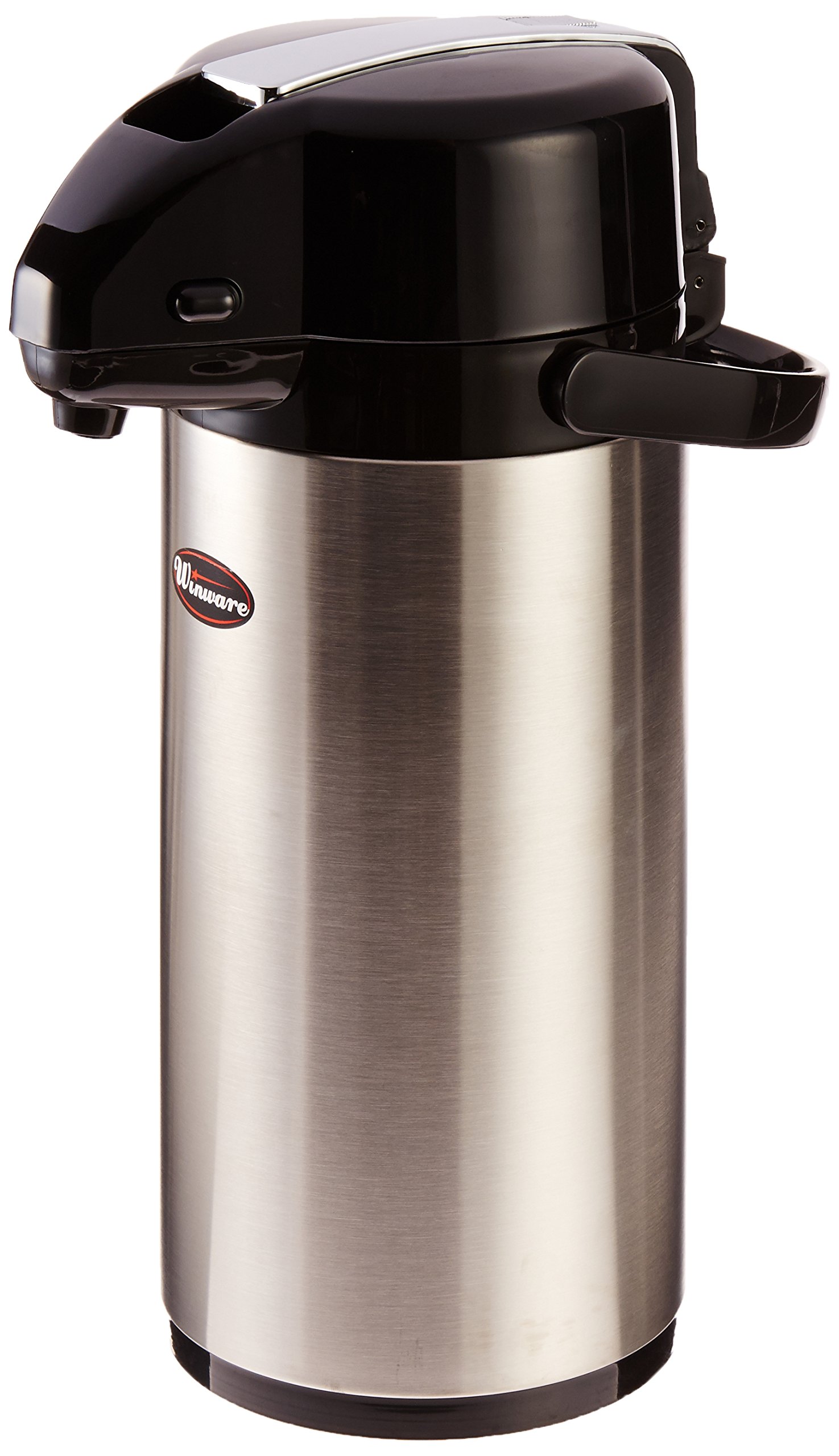 Photo 1 of Winco Stainless Steel Lined Airpot, 2.5-Liter, Lever Top