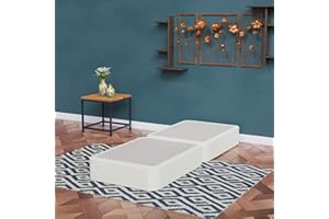 Continental Mattress 4" Split Wood Traditional Box Spring/Foundation for Mattress, Twin, White