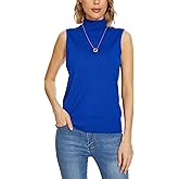 INKOFF Sleeveless Mock Neck Turtleneck Knit Tops Women Dressy Casual Sweater Vest Business Work Tank