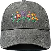 Acotxber Gardening Gifts for Women, Christmas Birthday Gifts for Gardeners Woman, Adjustable Embroidered Flower Garden Hats