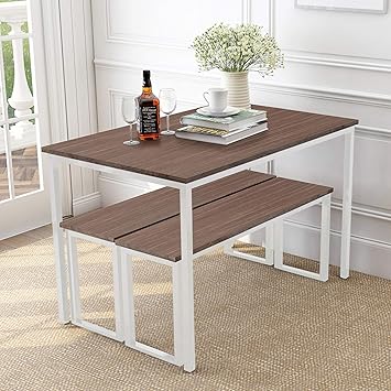 Amazon Com Harper Bright Designs 3 Piece Dining Table Set