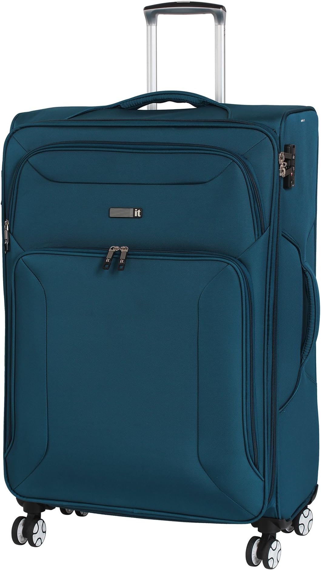 it luggage Fascia 8 Wheel Lightweight Semi Expander Large With Tsa Lock Suitcase, 80 cm, 135 L, Moroccan Blue