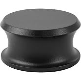 Hudson Hi-Fi BigBen Record Weight Stabilizer with Protective Leather Pad - 13-Ounce Vinyl Weight - Solid Steel Turntable Weight Stabilizer, Vinyl Record Accessories for Improved Sound - Black