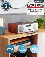MAJORITY Oakington DAB+ Radio & CD Player Bluetooth Walnut view 3