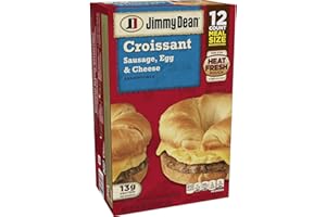 Evaxo Jimmy Dean Sausage, Egg & Cheese Croissant, Frozen (12 ct.)