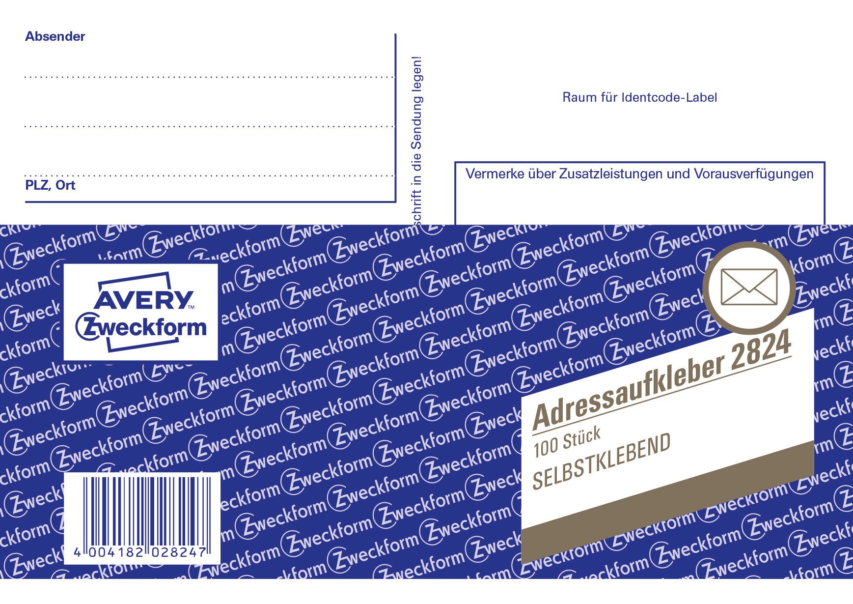 Avery Zweckform Adressaufkleber Paketaufkleber A6 selbstkl 100Blatt
