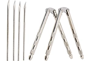 Chef Craft 21629-2PK Stainless Steel Set, 2 Nut Crackers and 4 Picks