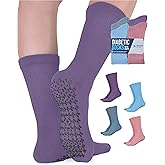 Doctor's Select Diabetic Socks for Women and Men - 4 Pairs Non Binding Socks for Women