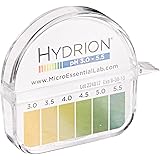 Micro Essential Lab 3110M18EA 325 Hydrion Short Range pH Test Paper Dispenser, 3.0-5.5 pH