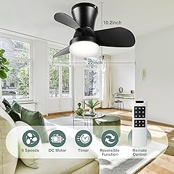 SUNMORY Ceiling Fans with Lights and Remote, 22