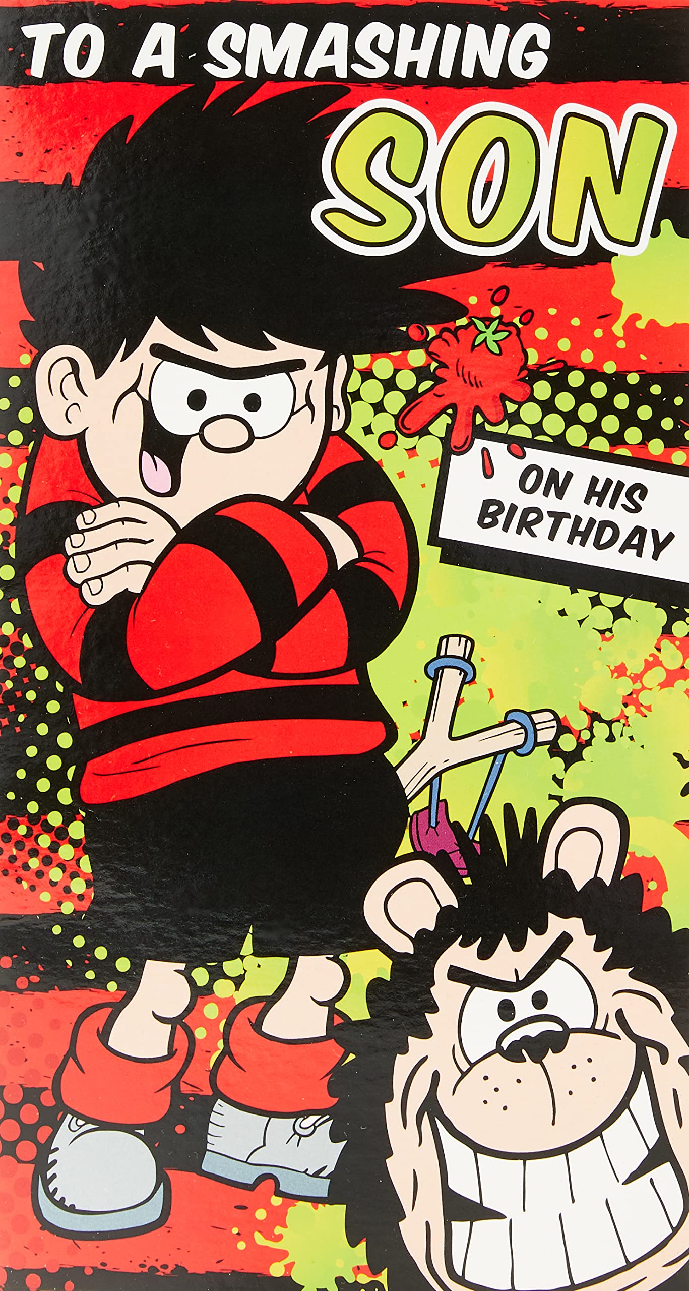 The Beano Dennis the Menace Son Birthday Card, 210 x 290 mm
