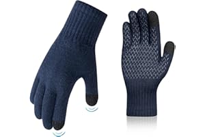 MAGISDU Kids Gloves Winter Alpaca Wool Warm Knit Gloves Touchscreen Stretchy Thermal for Boys Girls Children Toddler Youth