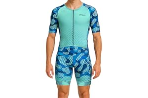 WIXEN SPORTS Wixen Men’s Aero Triathlon Suit – Quick Dry, Breathable Men Tri Suit with Rear Pockets Skinsuit for Swim Bike Run