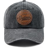 Limited Edition 1935 1945 1955 1965 1975 1985 1995 Hat for Men Women, Vintage Adjustable Leather Patch Baseball Cap