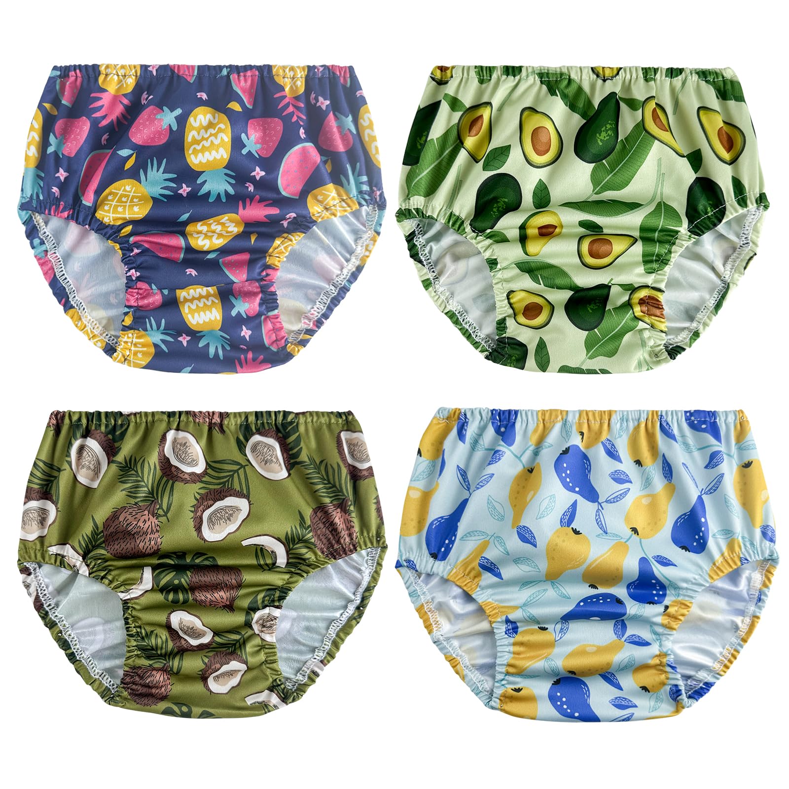 Photo 1 of SMULPOOTI Reusable Toddlers Plastic Underwear Covers for Potty Training Cute Rubber Pants for Toddlers Rubber Training Pants for Toddlers 4 Packs Boys 4T