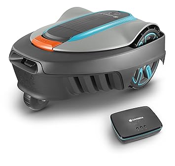 GARDENA smart SILENO Set city 500: Mähroboter bis 500 m² Rasenfläche, Steigungen bis 25 %, Schnitthöhe 20 - 50 mm, LCD Displa