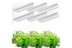SpeePlant T8 LED Grow Light Strips, 1FT Plant Grow Lights for Indoor Plants Full Spectrum, Grow Lights for Seed Starting, Succulent, 60W(6×10W), Sunlight White, 6-Pack