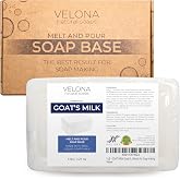 velona 5 lb - Goat Milk Soap Base, Melt &amp; Pour, SLS/SLES Free | Glycerin Soap Base with Goat Milk, Easy Melting for Soap Making