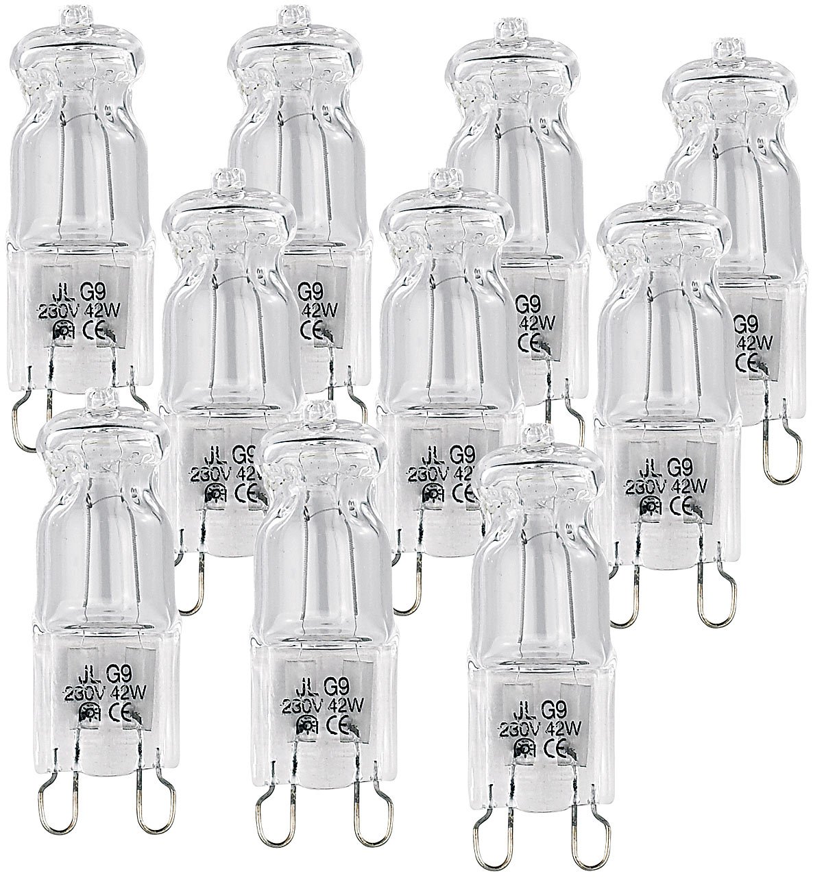 Luminea Halogen Lamp G9 Halogen Capsule Light Bulbs G9/42 W, 625 Lumen