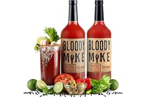 BLOODY MIKE ALL NATURAL BLOODY MARY MIXORIGINAL CLASSIC MIKE DITKA Bloody Mike Original Classic Bloody Mary Mix, Gluten Free, Mike Ditka Approved (2 Bottles)