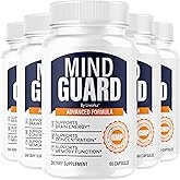 (5 Pack) Mind Guard Brain Supplement - Official MindGuard Advanced Brain & Memory Support Capsules, Natural Mind Guard Supplement Maximum Strength Overall Health & Wellness, 300 Capsules for 5 Months