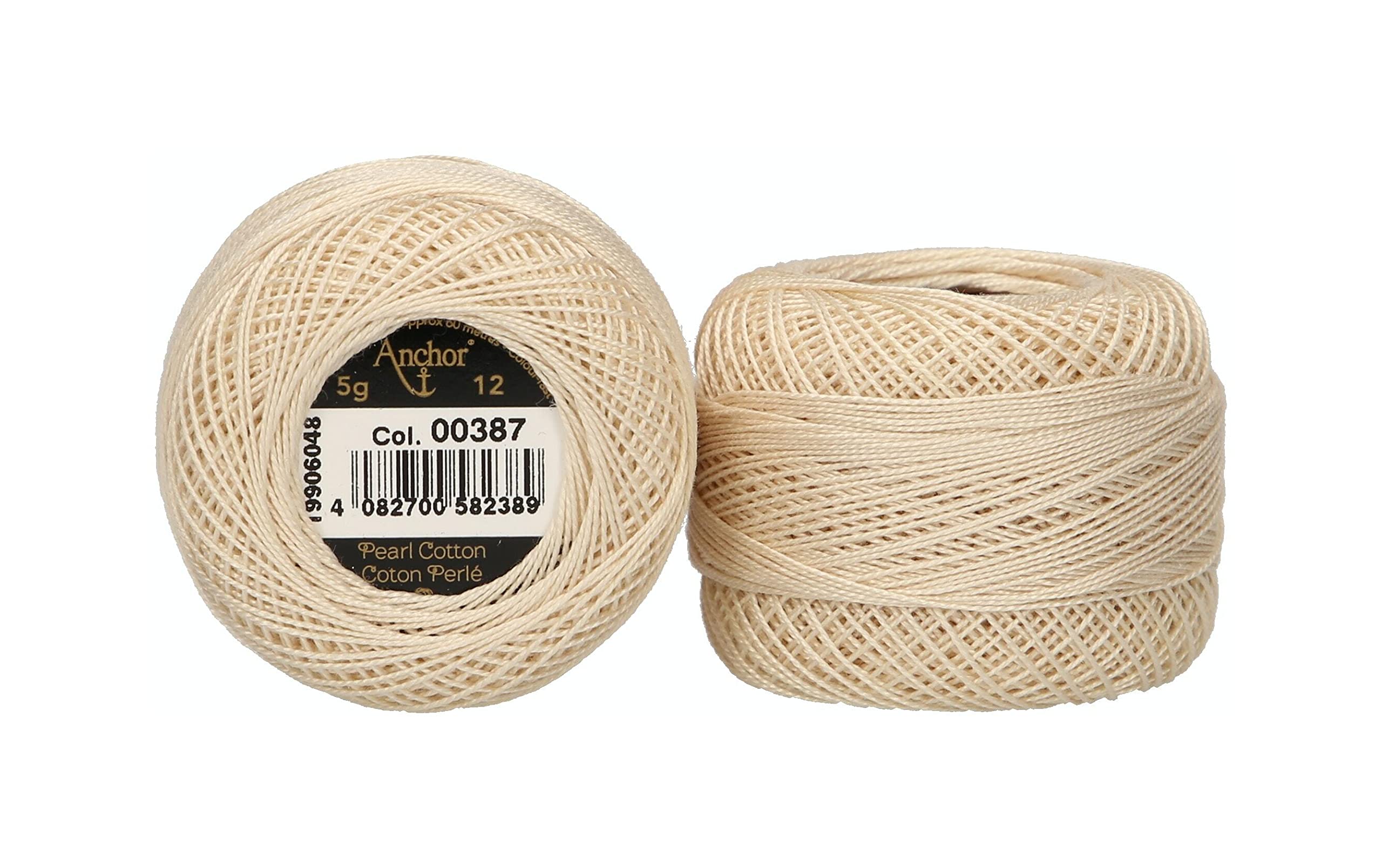ANCHOR Pearl Yarn, Thickness: 12, Packaging: 5G, Running Length: 56M 387 Embroidery Threads