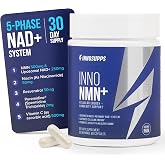 InnoSupps Inno NMN+, 500mg NMN Supplement, NAD Booster, 30 Servings | Brain function, healthy aging, supports cellular energy, muscle &amp; heart health, with resveratrol, niacin