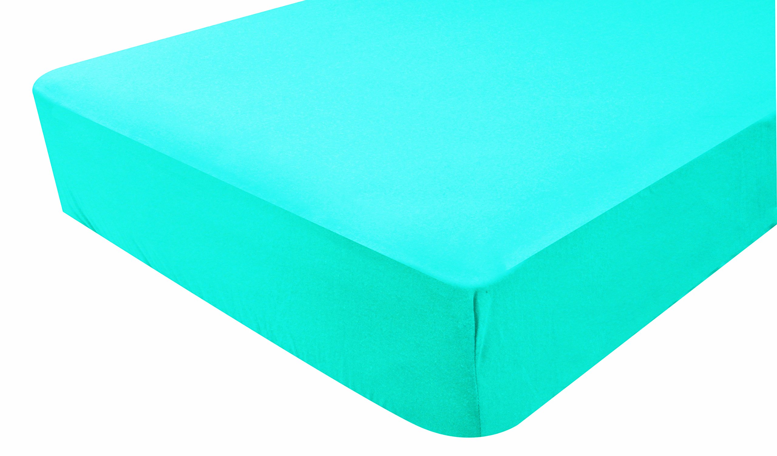 Poyetmotte Fitted Sheet, 70 x 140 cm, Turquoise, One Size