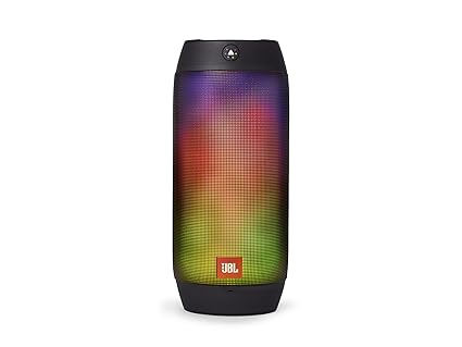 JBL Pulse 2 Spritzwasserfester Tragbarer Bluetooth Lautsprecher mit Interaktiver Lightshow und Freisprecheinrichtung - Schwar