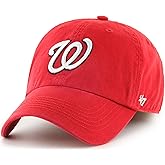 47 MLB Team Color Primary Logo Franchise Fitted Baseball Hat Cap, Unisex Adult - Washington Nationals - Red (Large)