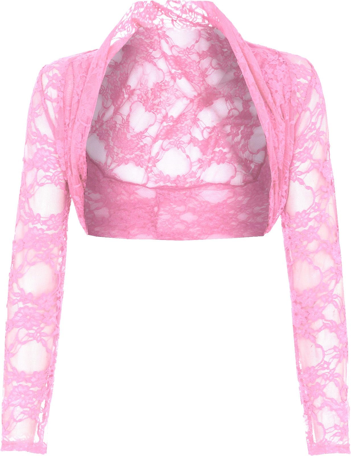 Womens Cropped Lace Shrug Ladies Bolero Plus Size Cardigan Top Size 8-26