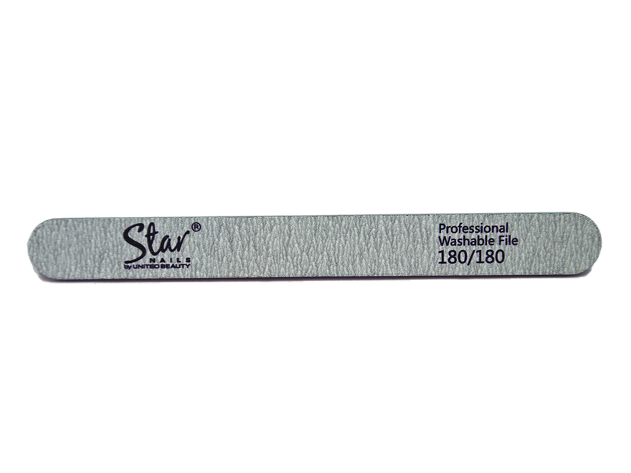 Star Nails Zebra Foam Straight Board File (180 grit) - ST799 by Star Nails