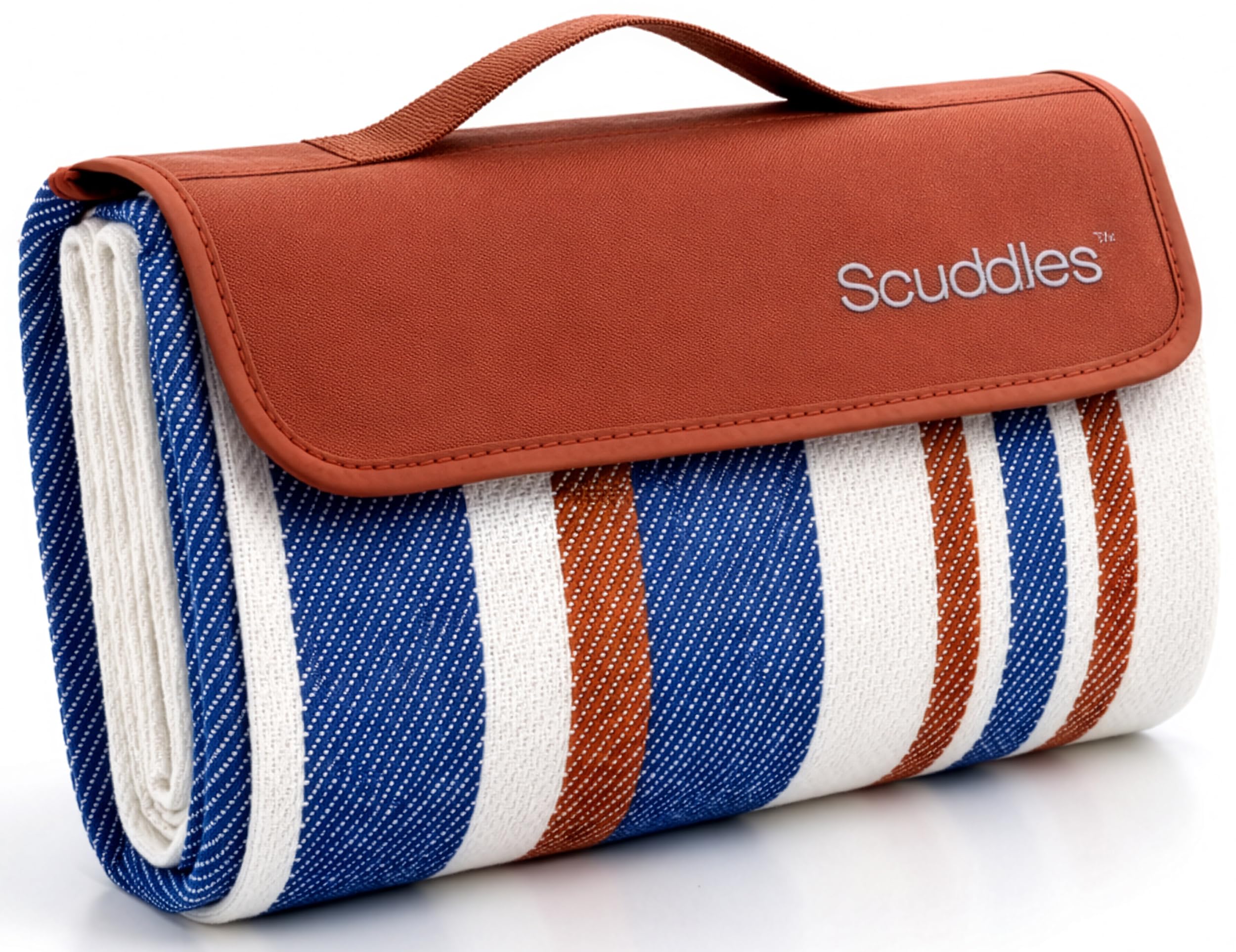 scuddles Extra Large Picnic Blanket – 80" x 80" Waterproof Outdoor Mat with Soft Dual-Layer Comfort, Foldable Sand-Free Travel Rug for Beach, Camping, Lawn & Parks Image