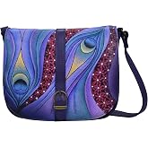 Anna by Anuschka womens Anuschka Women&rsquo;s Genuine Leather Convertible Envelope Clutch Wristlet | Hand Painted Original Artwork