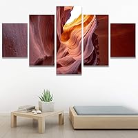 SIGNWIN 5 Panel Canvas Wall Art Modern Art Landscape Modern Multicolor Photography Relax/Calm Rocky for Home Decorations Ready to Hang - 60