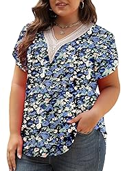 Women's Plus Size Shirts Summer Short Sleeve