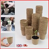 DIVCHI 96x 6cm Biodegradable Seedling Pots Paper Cups for Herbs Vegetables view 7