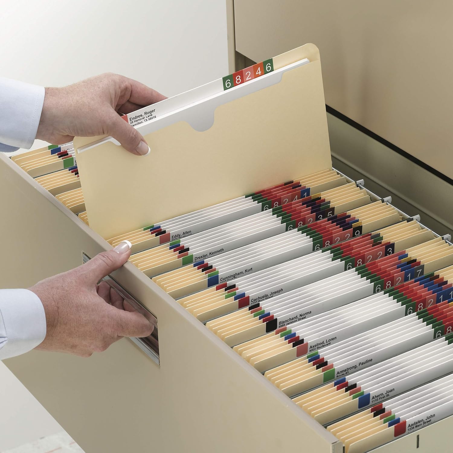 Smead File Jacket, Reinforced Straight-Cut Tab, 2" Expansion, Legal Size, Manila, 50 per Box (76560) : Top Tab File Jackets And Pockets : Office Products