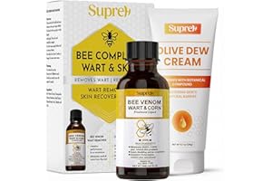 SupreH Bee Venom Wart Remover Kit: Maximum Strength Bee Venom Wart Solution with Botanical Skin Restore Cream - for Plantar and Common Wart 30 ML