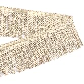 thumbnail image 2 of BEL AVENIR 10 Yards Of 2.5 Inch Bullion Fringe Trim With Blue Ribbon – For Sewing & Curtains 2 of 4