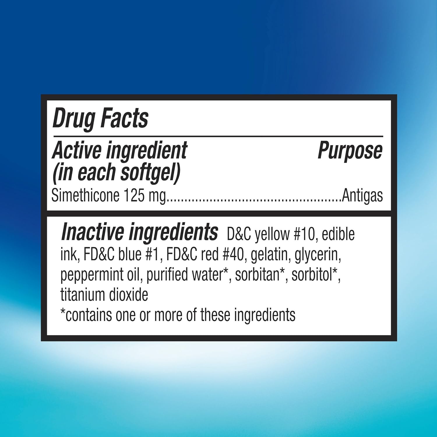 Equate Extra Strength Gas Relief Simethicone Softgels, 125 mg, 72 Ct: Health & Personal Care