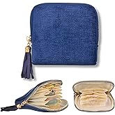 Small Travel Jewelry Case, Soft Velvet Organizer Pouch for Bangle, Bracelets, Large Earrings, Beaded necklace, Anti-Scratch & Portable Jewelry Bag Holder for Travel & Everyday Use (Gem Blue)