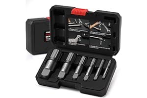ZOMIYU 6-Piece Pipe Extractor Set, Heavy Duty Broken Pipe Nipple Extractor for Removing Damaged Threaded Fittings & Stripped 