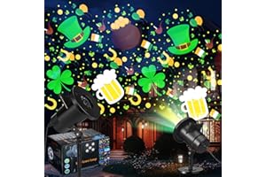 Lingvee Holiday Projector Light with Slides LED Projector Lights Outdoor Reflectors Waterproof Landscape Decorative Lighting Projection Lamp for Party(Irish)