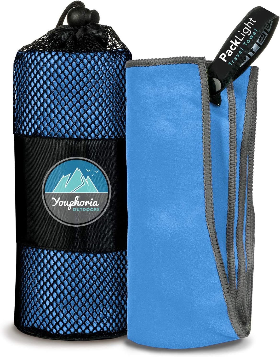 Youphoria Outdoors Microfiber Travel Towel - Ideal Fast Drying Towels for Camping, Travel, Beach, Backpacking, Gym, Sports, and Swimming - Lightweight, Quick Dry and Absorbent - 3 Size Options : Sports & Outdoors